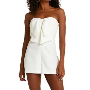 River Island White Bow Strapless Romper